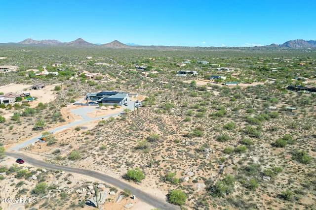 a view of city and mountain