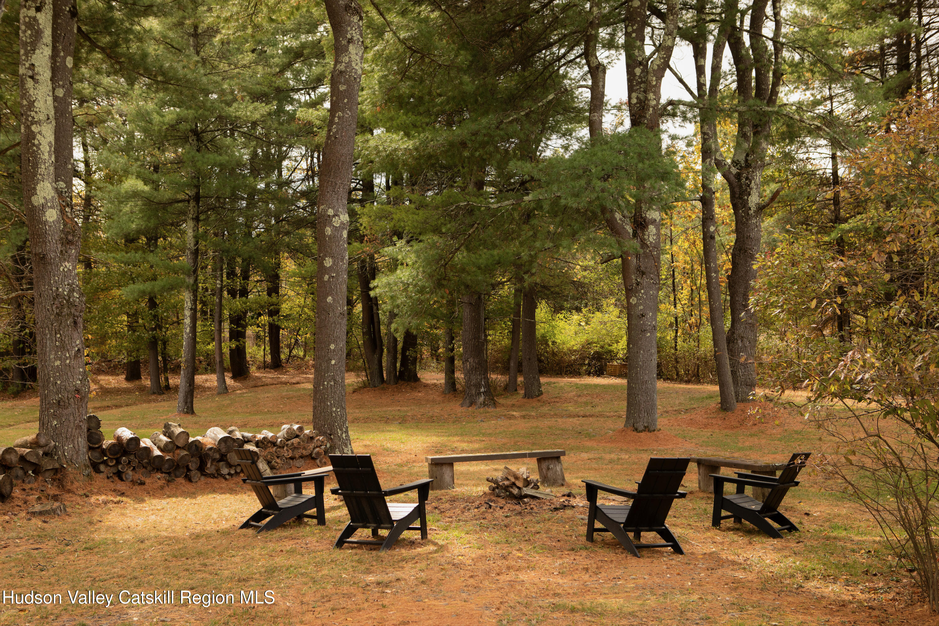 353 Haas Hill Road Climax, NY 12042 - Photo 37 of 50 a park bench sitting in the middle of a park
