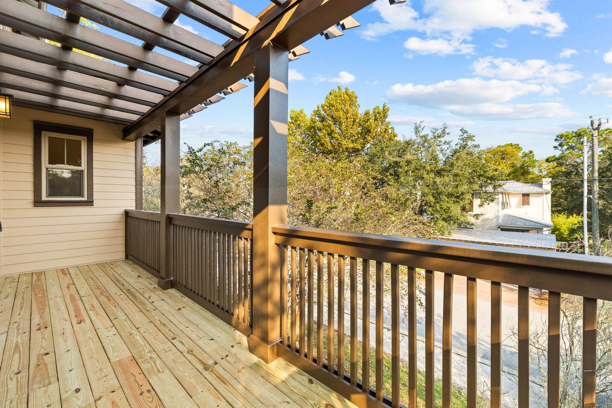 8 Gulf Mark Lane Santa Rosa Beach, FL 32459 - Photo 24 of 44 a view of a balcony with wooden floor