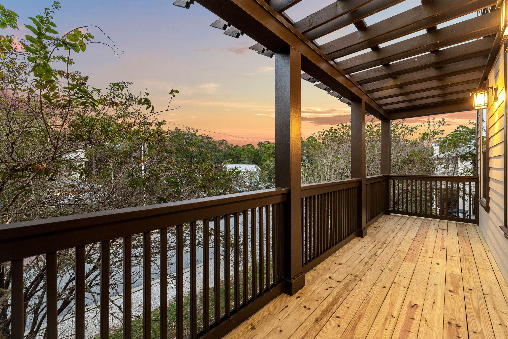 8 Gulf Mark Lane Santa Rosa Beach, FL 32459 - Photo 40 of 44 a view of balcony with wooden floor