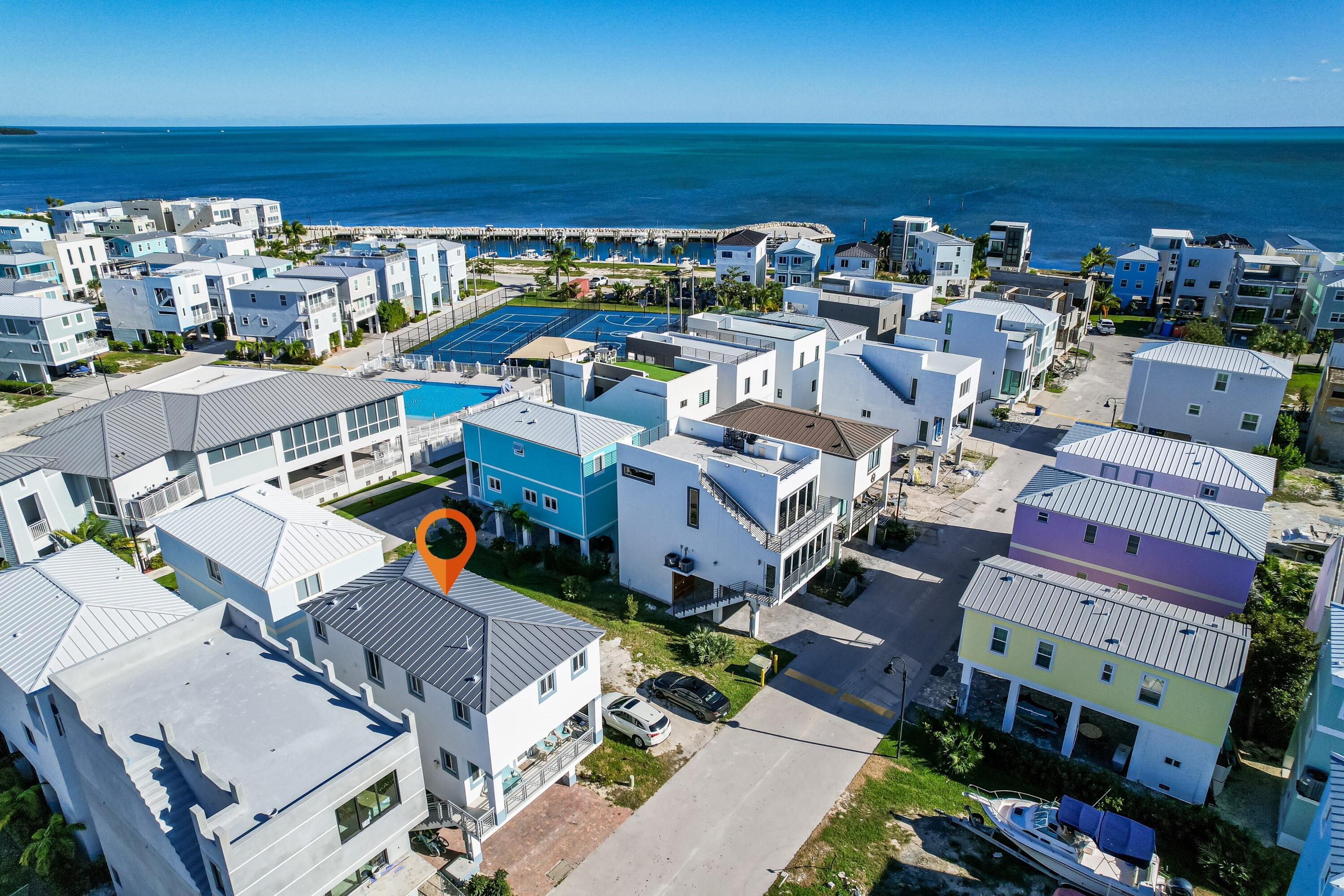 94825 Overseas Highway, Unit 91 Key Largo, FL 33037 - Photo 7 of 49 an aerial view of a house with a ocean view