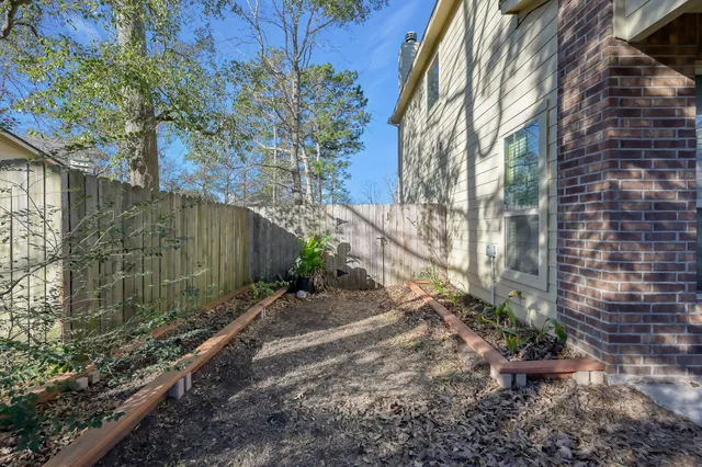 a backyard of a house
