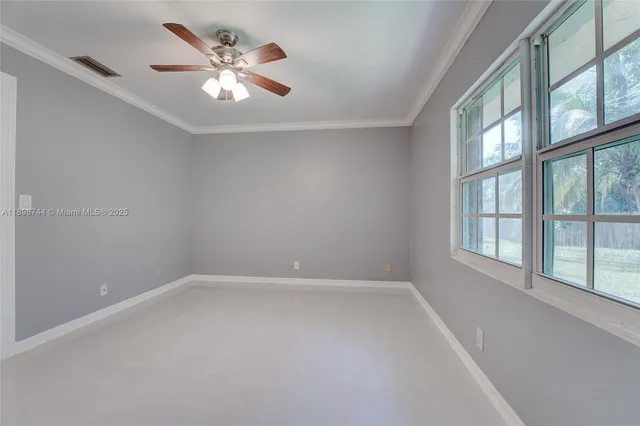 an empty room with a window