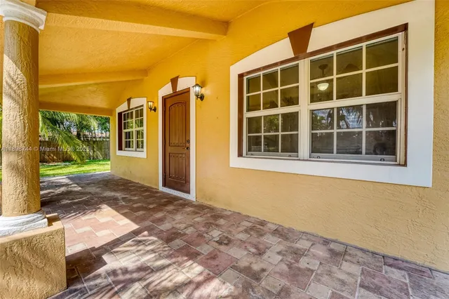 a view of front door of house