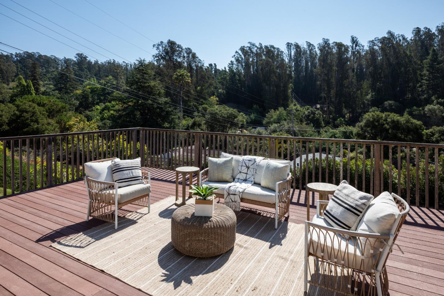 6932 Freedom Boulevard Aptos, CA 95003 - Photo 33 of 49 a view of a deck with couches and wooden floor