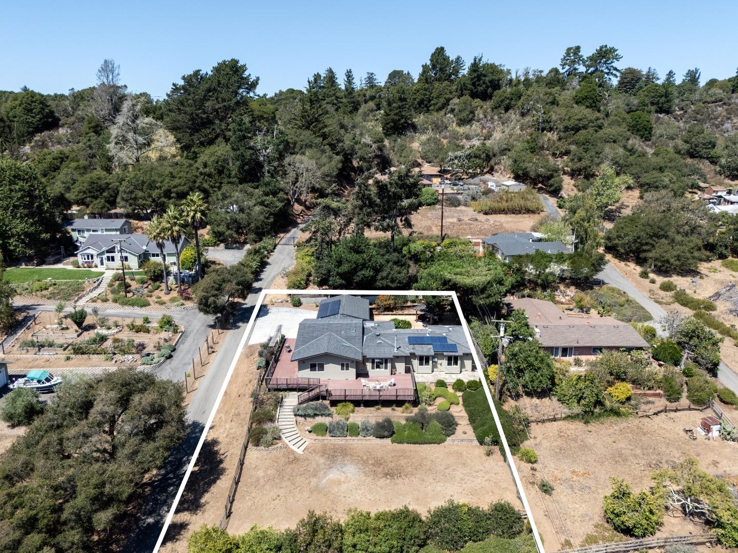 6932 Freedom Boulevard Aptos, CA 95003 - Photo 47 of 49 an aerial view of a house with a garden