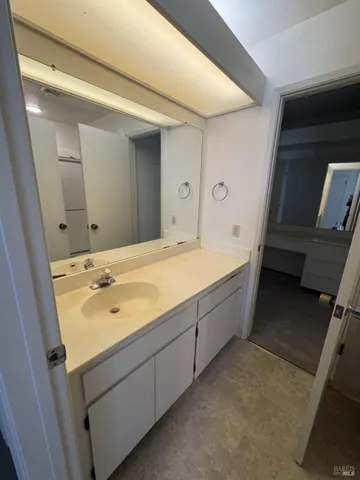 an empty room with a window