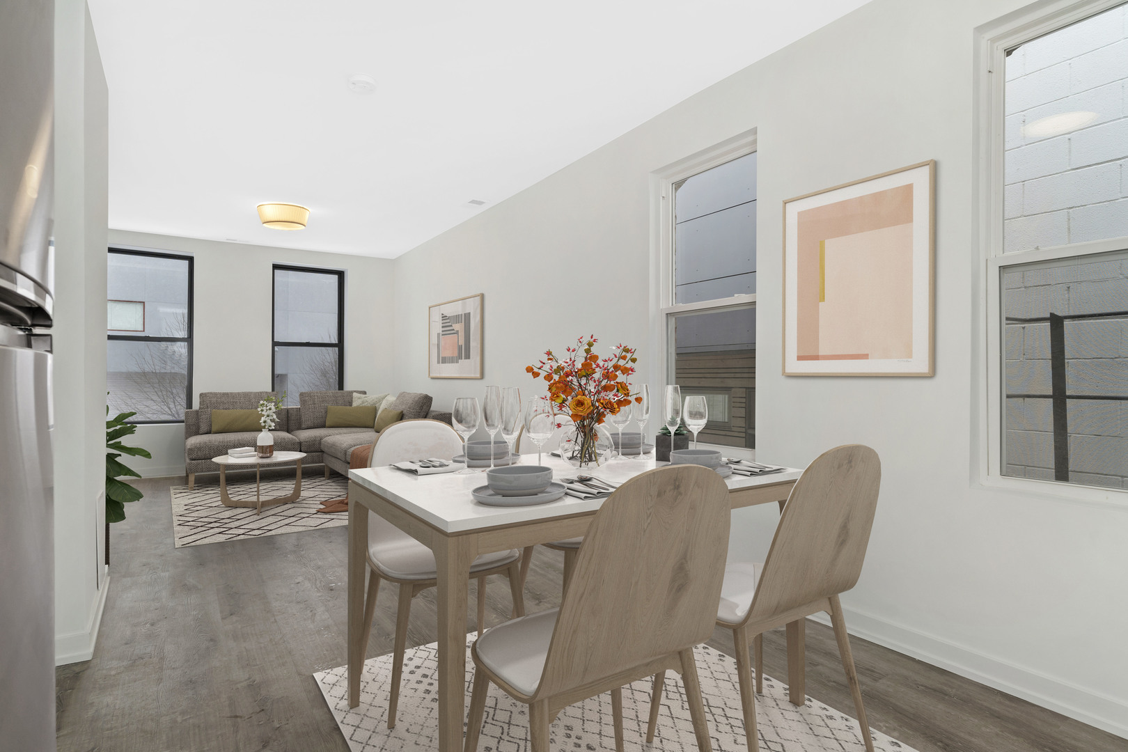 Undisclosed Address Chicago, IL 60622 - Photo 9 of 14 a dining room with furniture and wooden floor