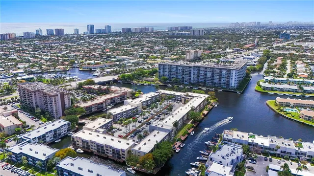 an aerial view of a city