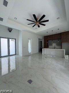 3603 4th Street West Lehigh Acres, FL 33971 - Photo 4 of 28 a living room with furniture and a ceiling fan