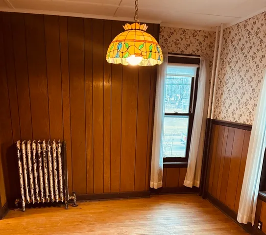 a view of hallway with stairs