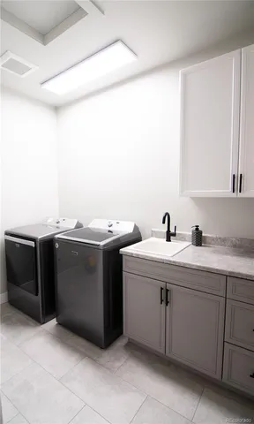 a utility room with a sink