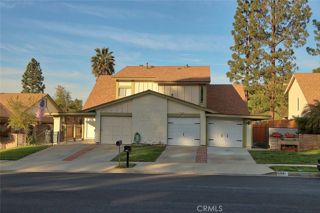 front view of house with a street