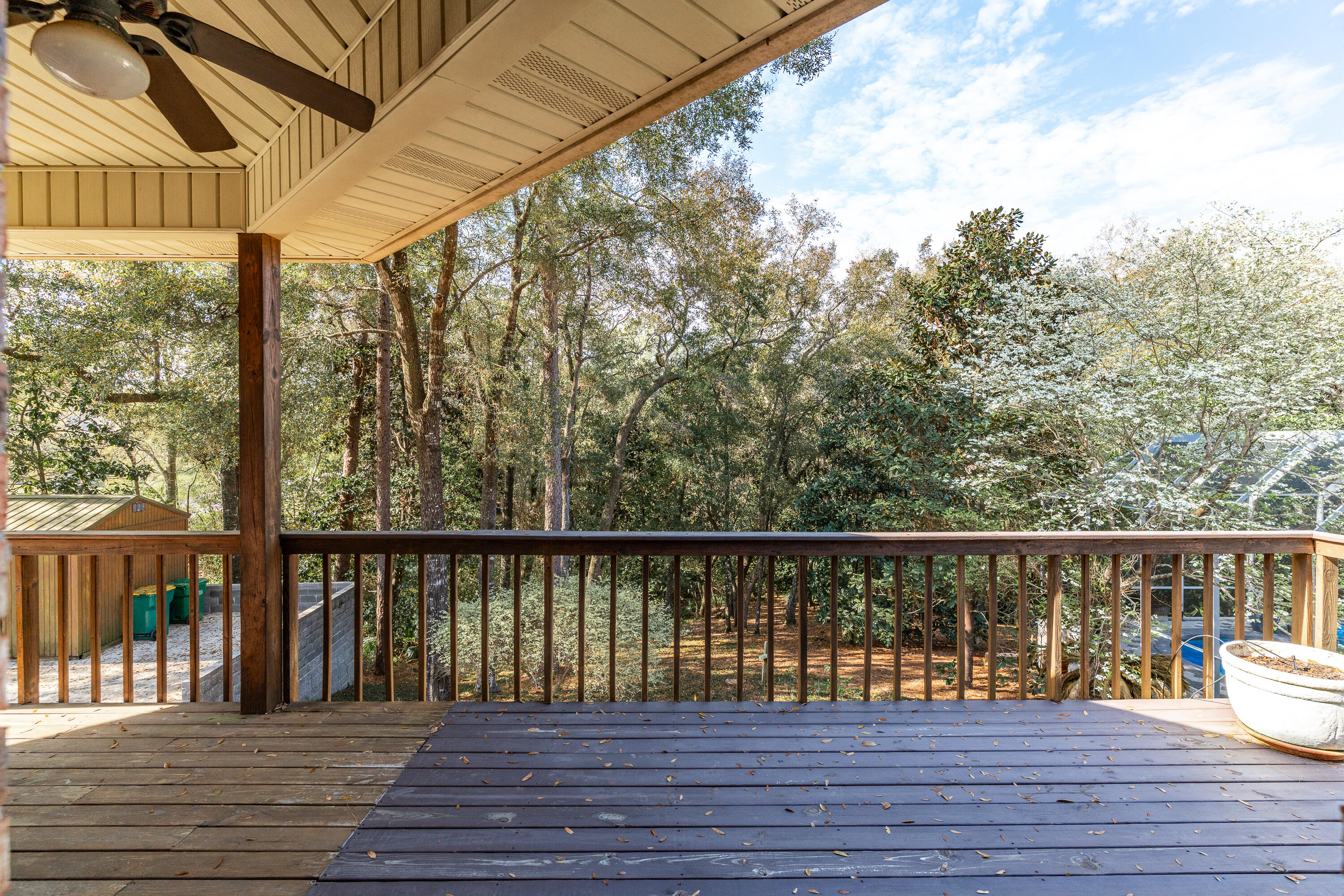 4100 Howard Drive Niceville, FL 32578 - Photo 98 of 133 a view of balcony with wooden floor and seating space