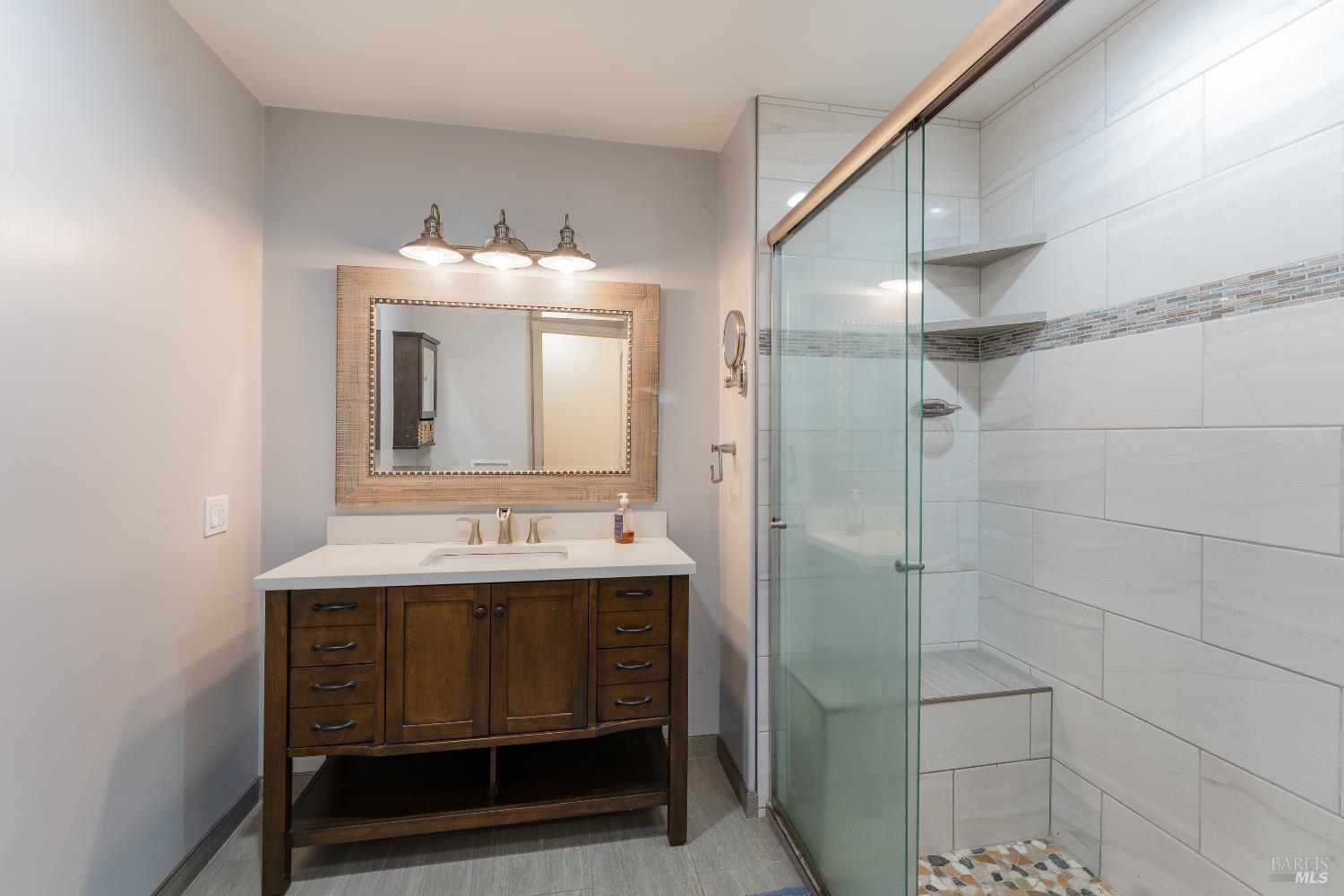 3651 Ridgewood Road Willits, CA 95490 - Photo 16 of 45 a bathroom with a sink and a mirror