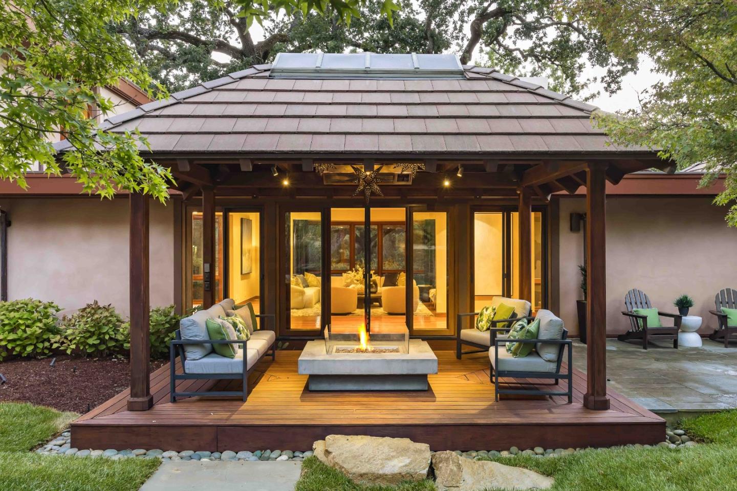 140 Farm Road Woodside, CA 94062 - Photo 24 of 39 a view of front door and porch with seating space