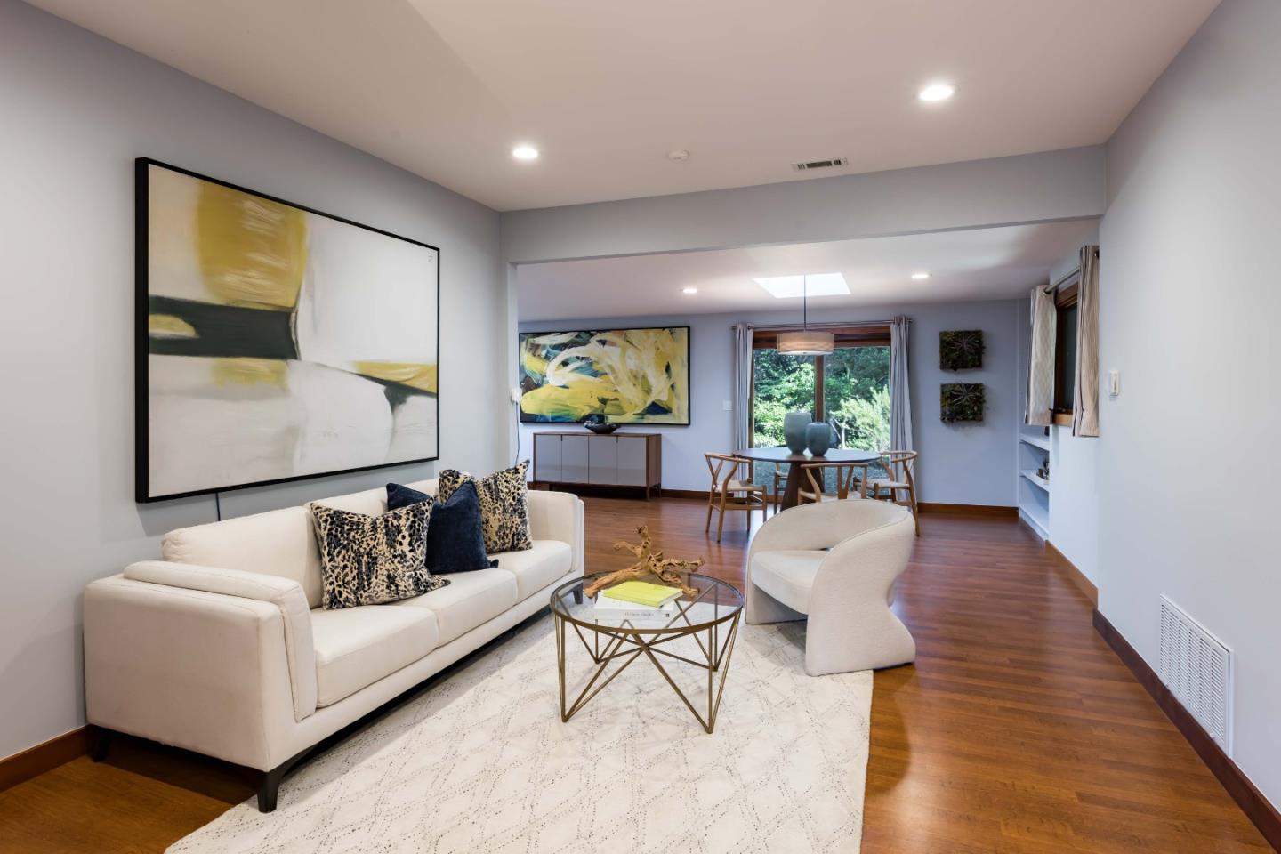 140 Farm Road Woodside, CA 94062 - Photo 35 of 39 a living room with furniture and a large window