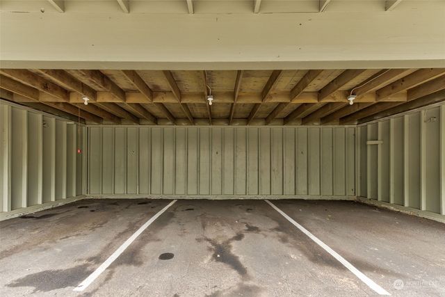 a view of a garage