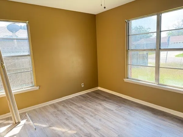 an empty room with a window