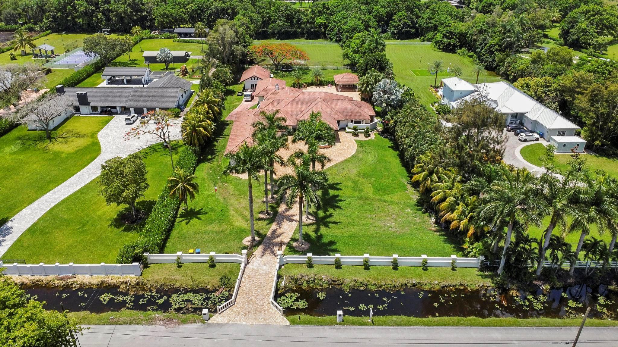 14540 Southwest 63rd Street Southwest Ranches, FL 33330 - Photo 8 of 69 an aerial view of residential houses with outdoor space