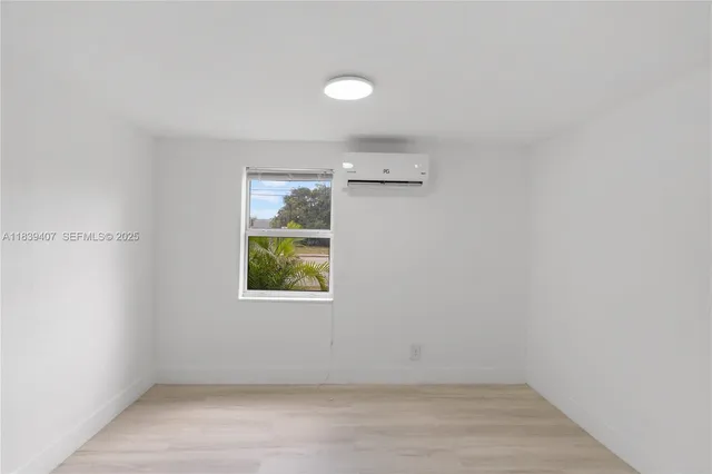 an empty room with a window