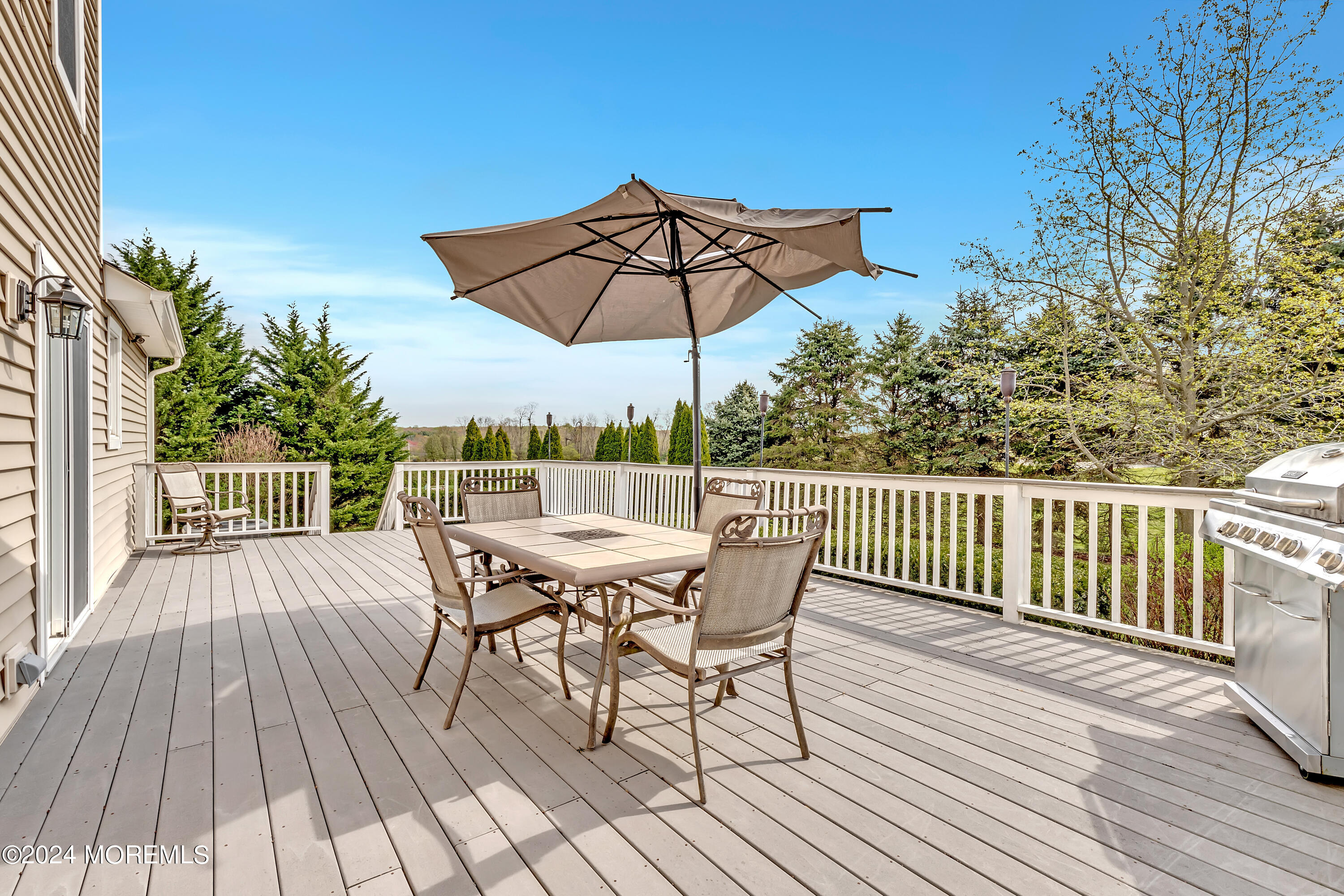 60 Chambers Road Cream Ridge, NJ 08514 - Photo 39 of 51 a view of a wooden deck with furniture