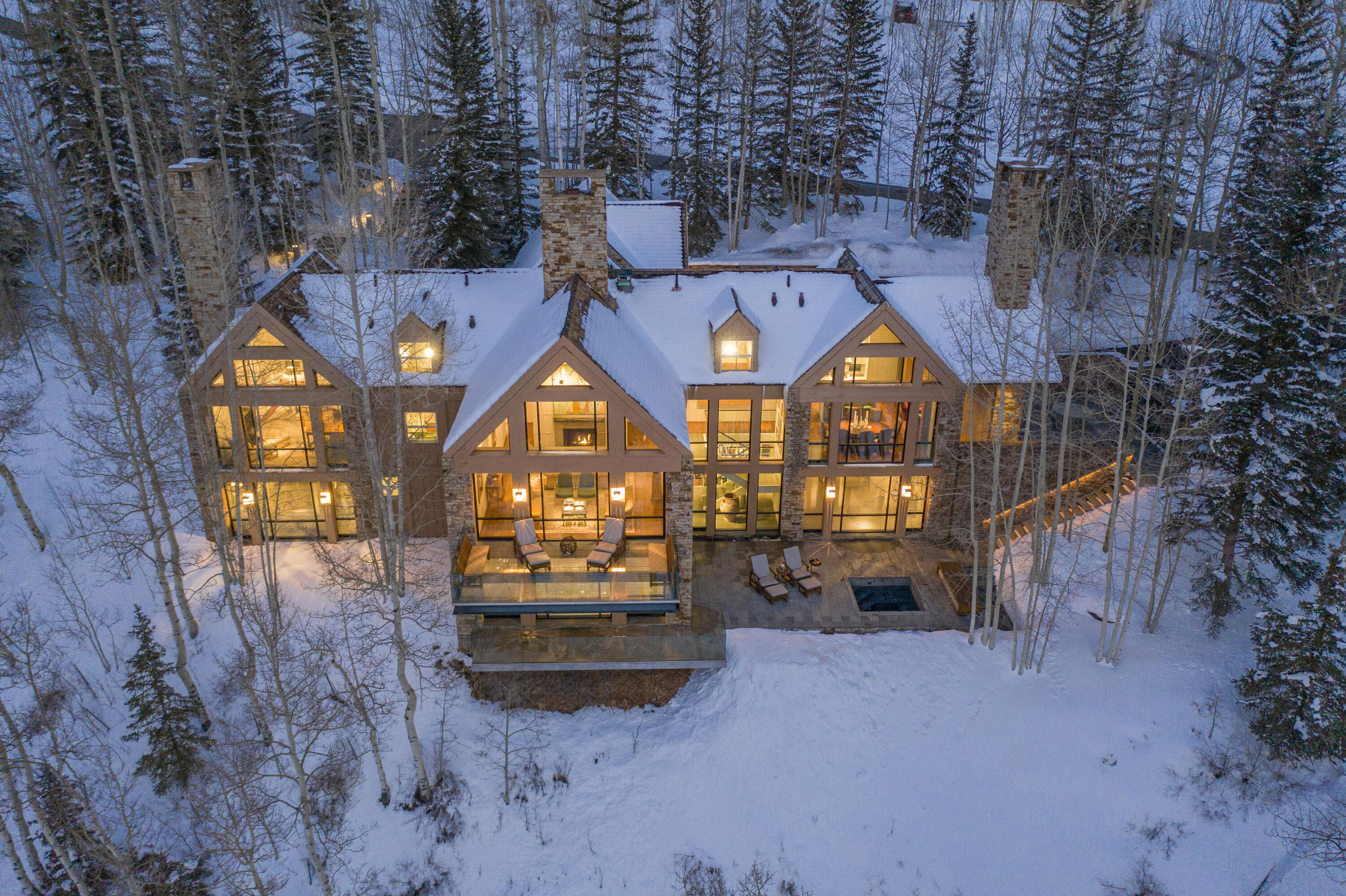 113 Joaquin Road Telluride, CO 81435 - Photo 9 of 40 DroneExtGlowOverhead