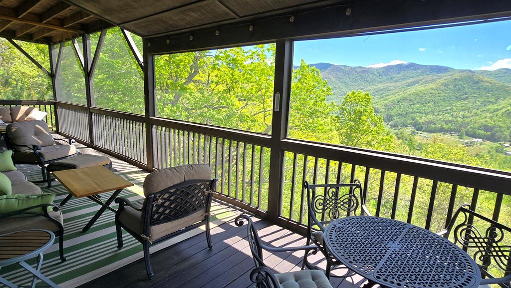 299 Bethabara View Hayesville, NC 28904 - Photo 124 of 131 a view of a two chairs in the balcony