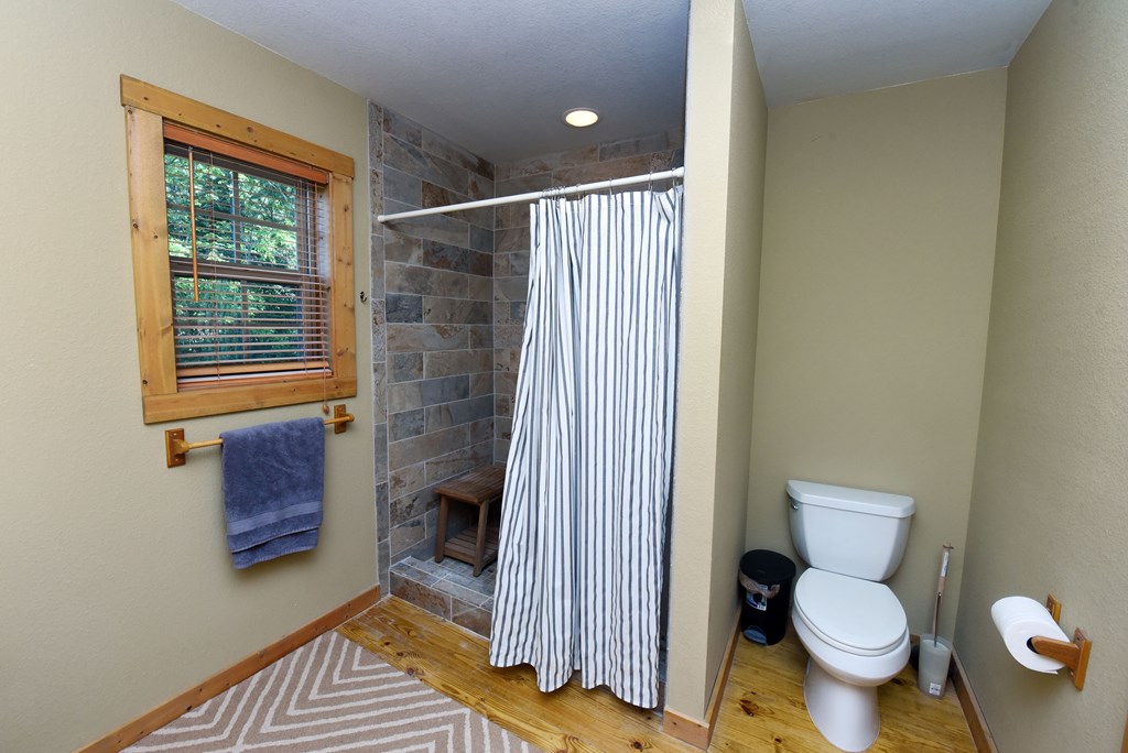 299 Bethabara View Hayesville, NC 28904 - Photo 66 of 131 a bathroom with a toilet and a shower