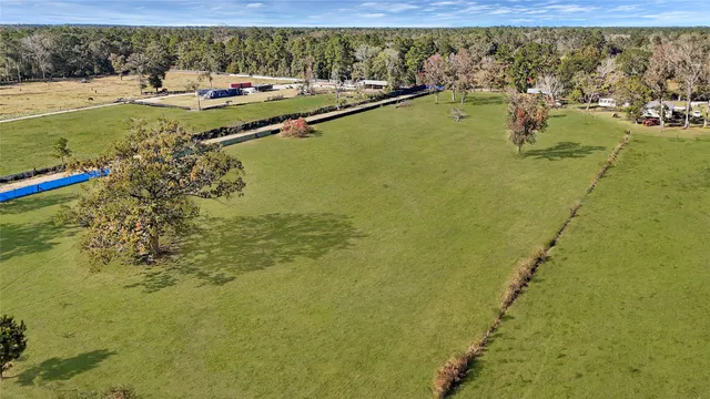 a view of a lake with a houses