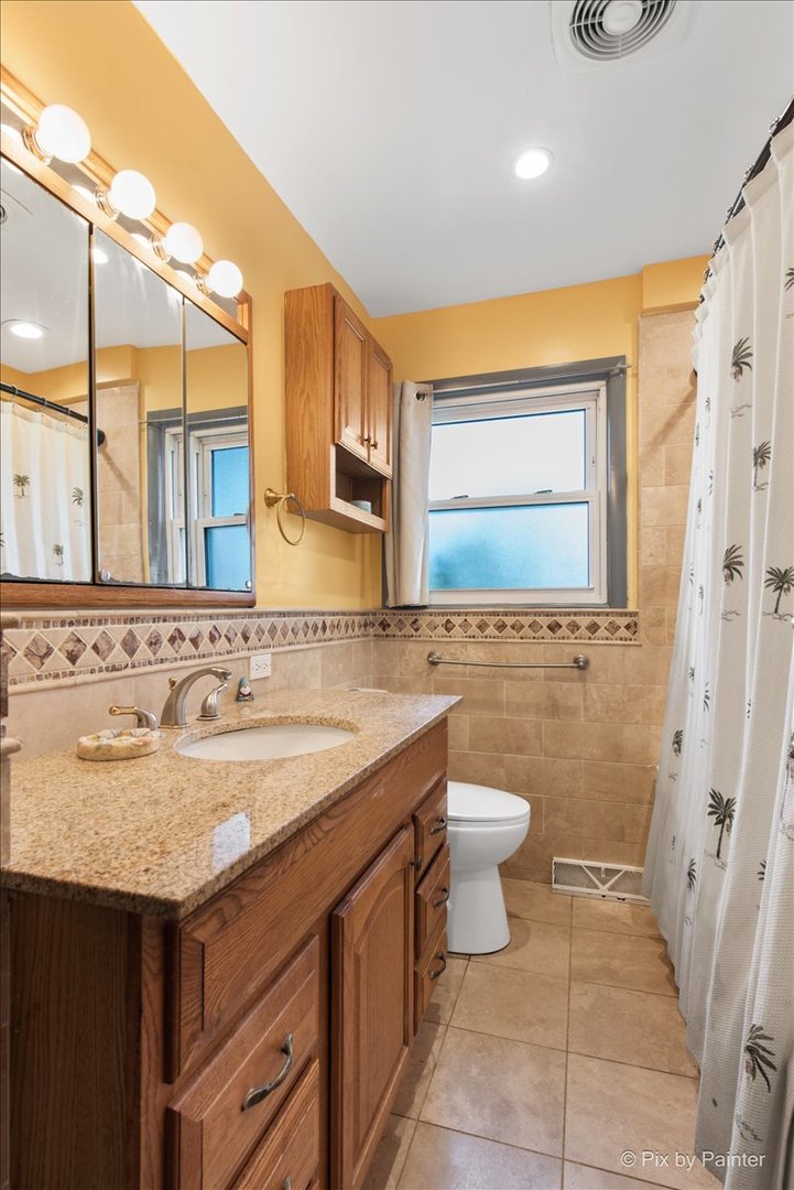 539 Rose Avenue Addison, IL 60101 - Photo 6 of 15 a bathroom with a sink a toilet and a mirror