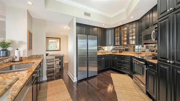 a view of kitchen with a sink