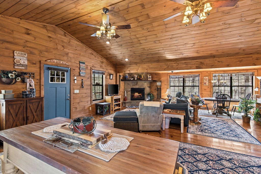 267 Granny Branch Drive Blue Ridge, GA 30513 - Photo 11 of 30 a living room with lots of furniture and kitchen view