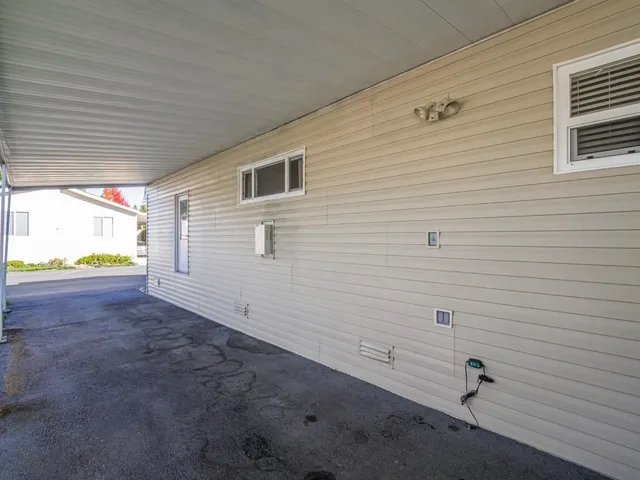 a view of a backyard of a house
