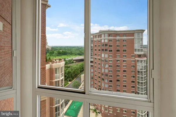 a view of a city from a window