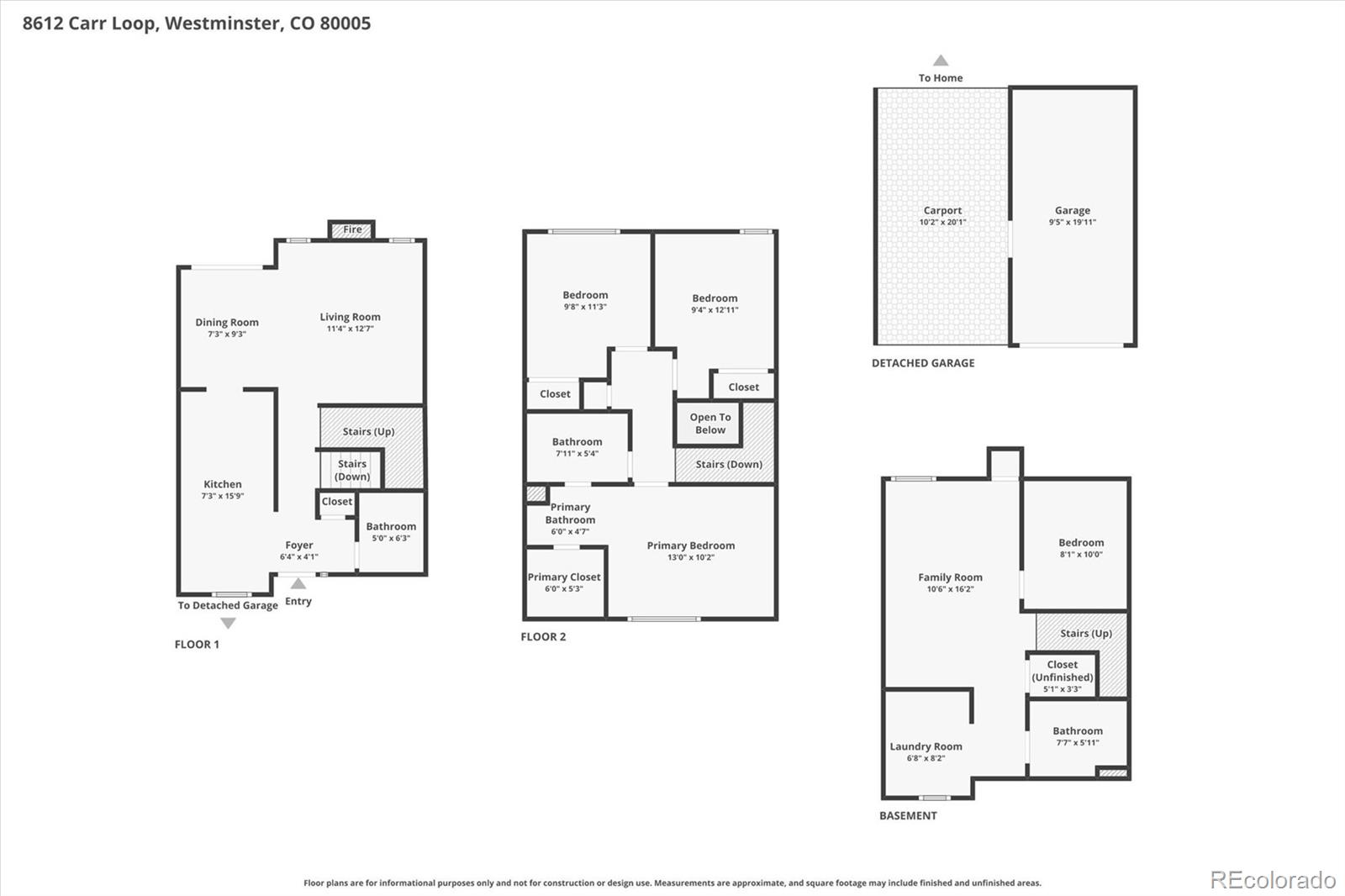 8612 Carr Loop Arvada, CO 80005 - Photo 35 of 35 a picture of a floor plan