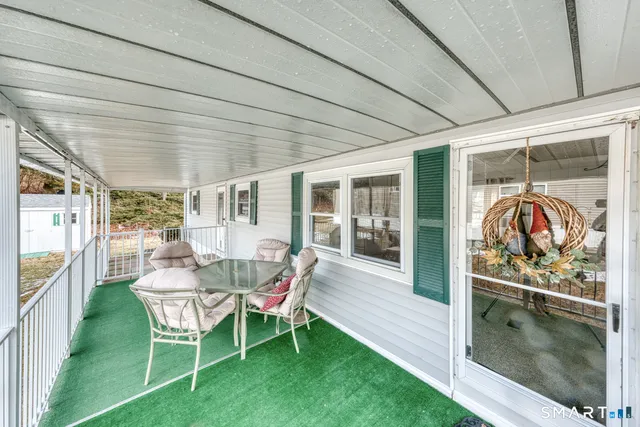 a outdoor space with furniture