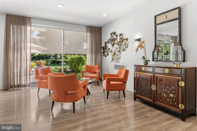 a outdoor living space with furniture and garden view