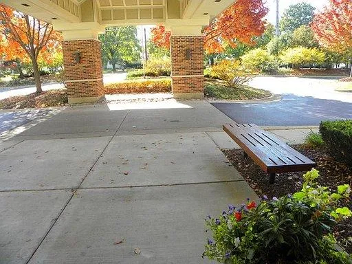a view of an outdoor space and a street view