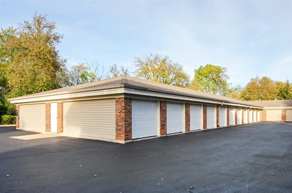 a view of a garage