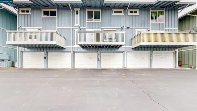 front view of a house with a balcony
