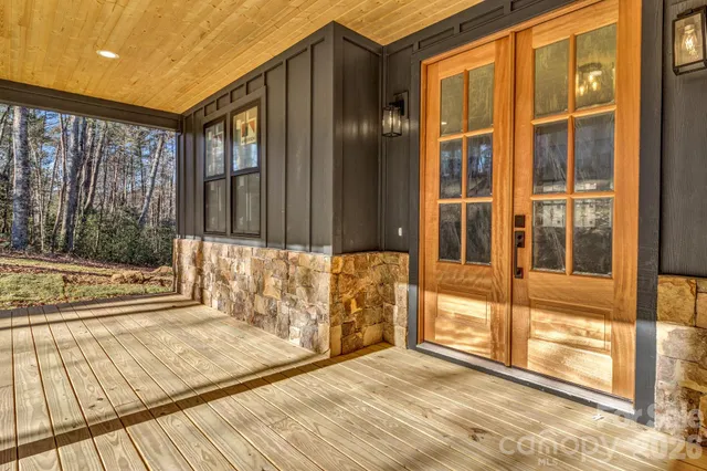 a view of a balcony door