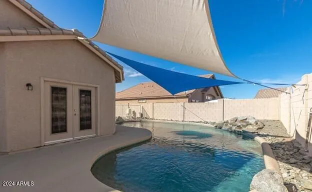 a house view with a outdoor space