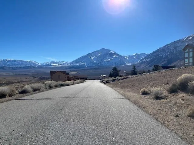 a view of a mountain with a outdoor space
