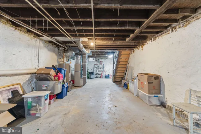 a view of storage and utility room