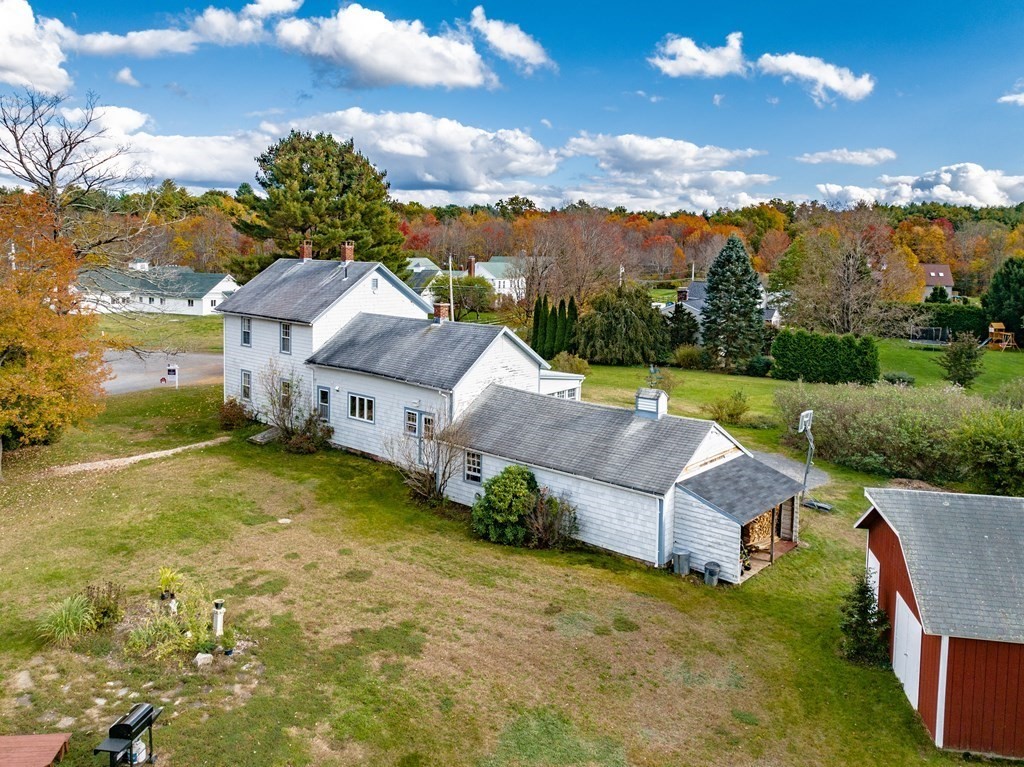 65 Old Bay Road Belchertown, MA 01007 - Photo 34 of 42 an aerial view of a house with swimming pool garden and patio