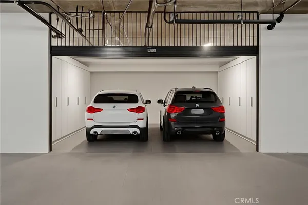 a view of car in garage