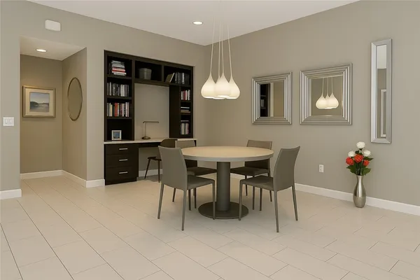 a view of a livingroom with furniture and window