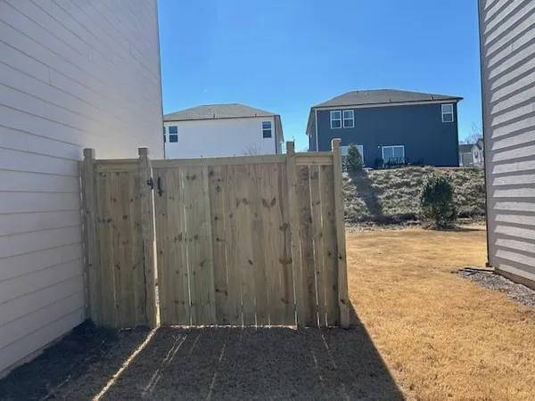 a backyard of a house