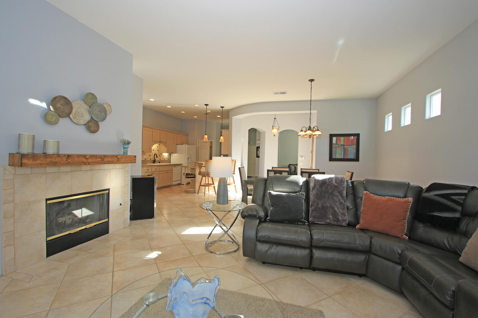 82652 Sky View Lane Indio, CA 92201 - Photo 4 of 44 a living room with furniture and a fireplace